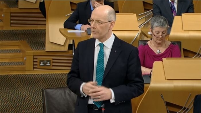 Deputy First Minister John Swinney faces MPs' questions on fiscal framework