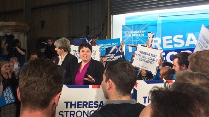 Theresa May insists donations to Scottish Tories within law